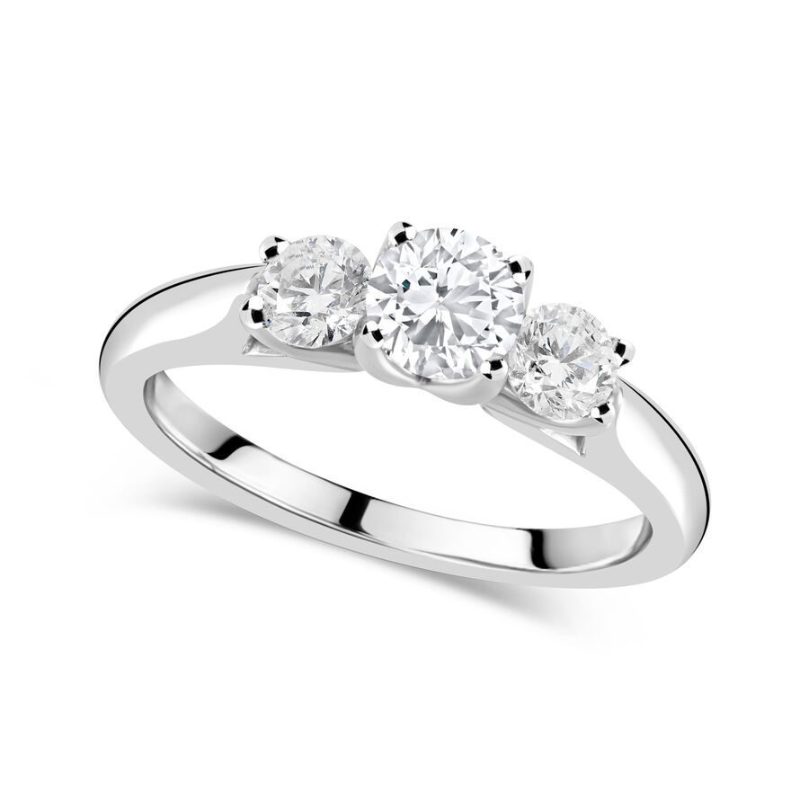 Unazë platin me diamant — ref. 1061