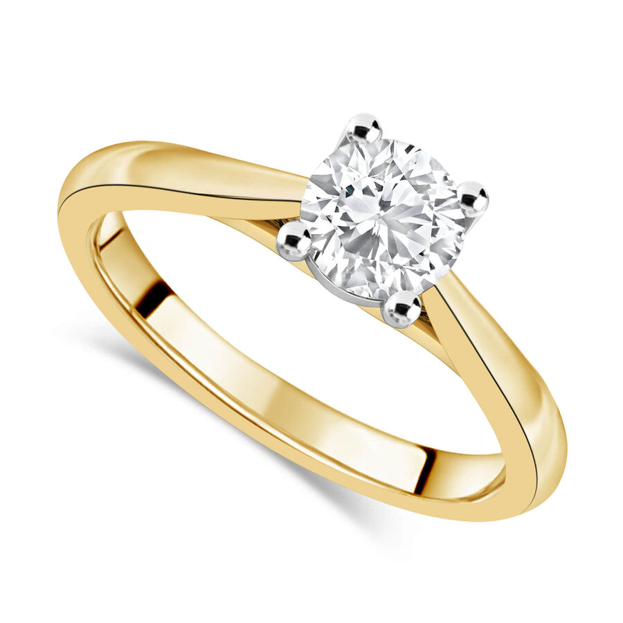 The Orchid Setting unazë ar i verdhë 18k me 1.00ct diamant
