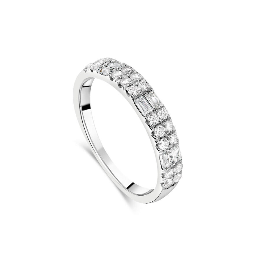 The Orchid Setting unazë martese ar i bardhë 18k me 0.50ct diamant