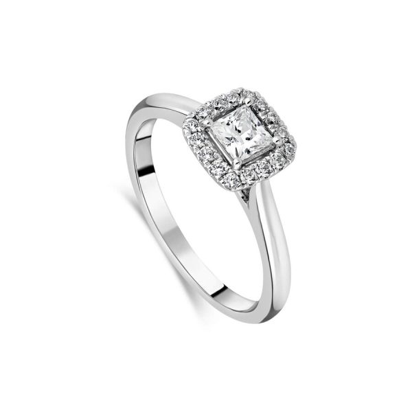 The Orchid Setting unazë halo platin princess halo