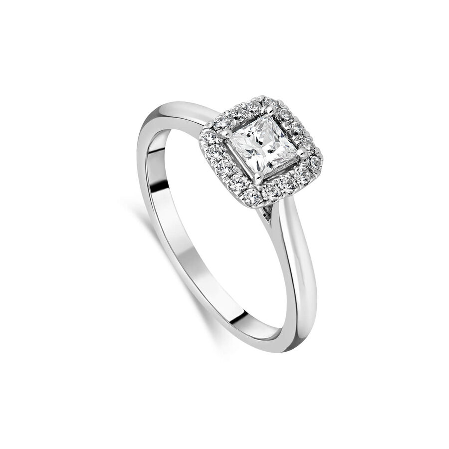 The Orchid Setting unazë halo platin princess halo
