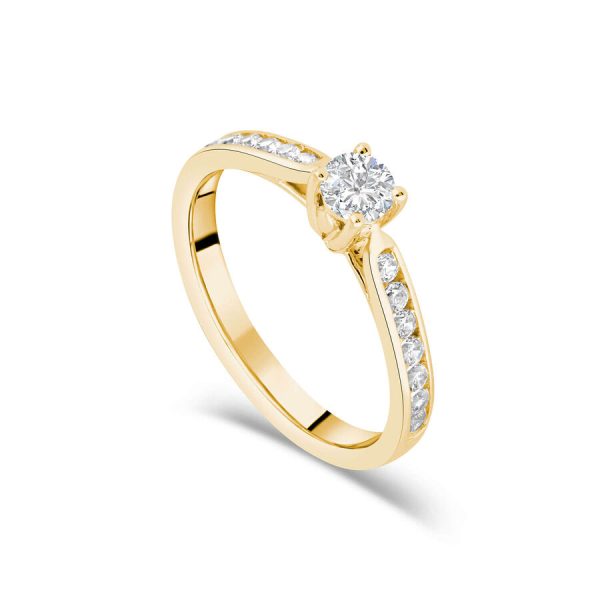 The Tulip Setting unazë ar i verdhë 18k me 0.50ct diamant — 0.50ct