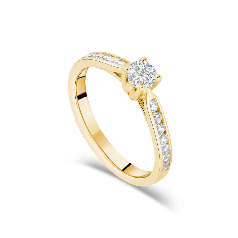 The Tulip Setting unazë ar i verdhë 18k me 0.50ct diamant — 0.50ct