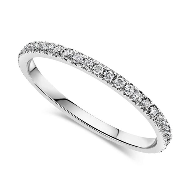 Unazë eternity platin me diamant eternity
