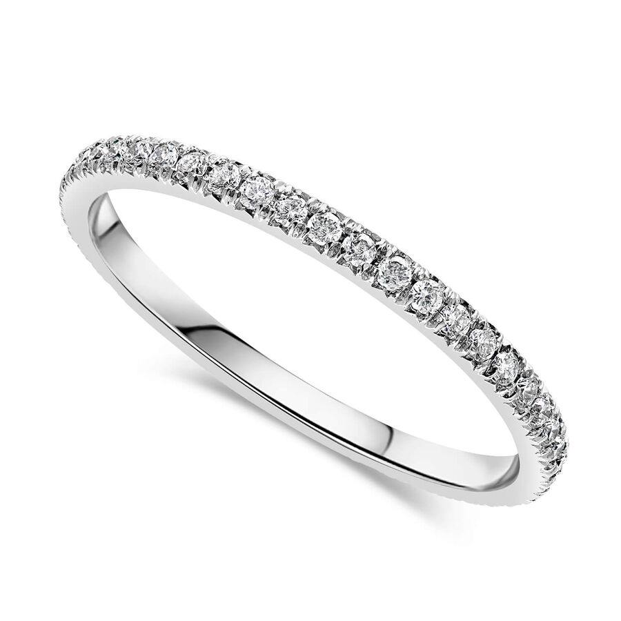 Unazë eternity platin me diamant eternity