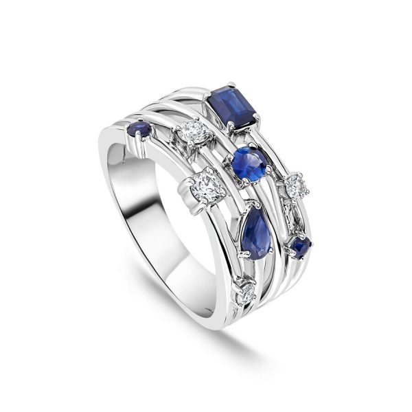 Unazë ar i bardhë 9k me 0.25ct diamant