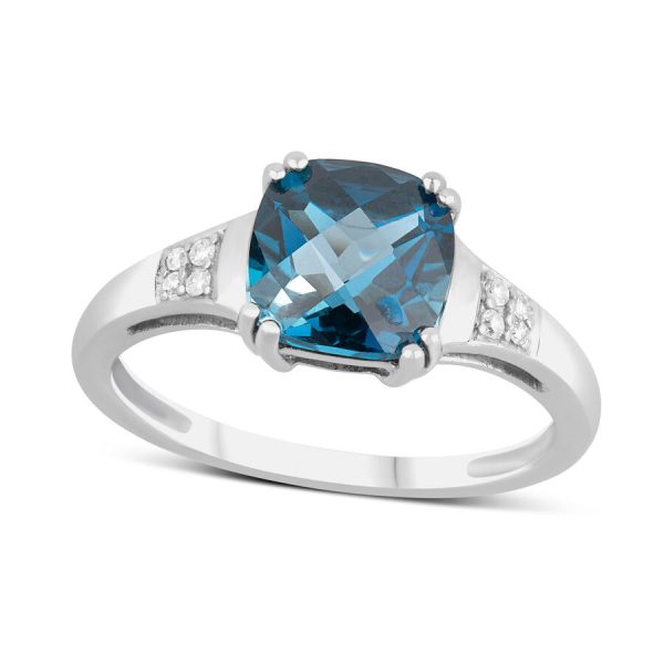 Unazë ar i bardhë 9k me 0.02ct diamant jastëk
