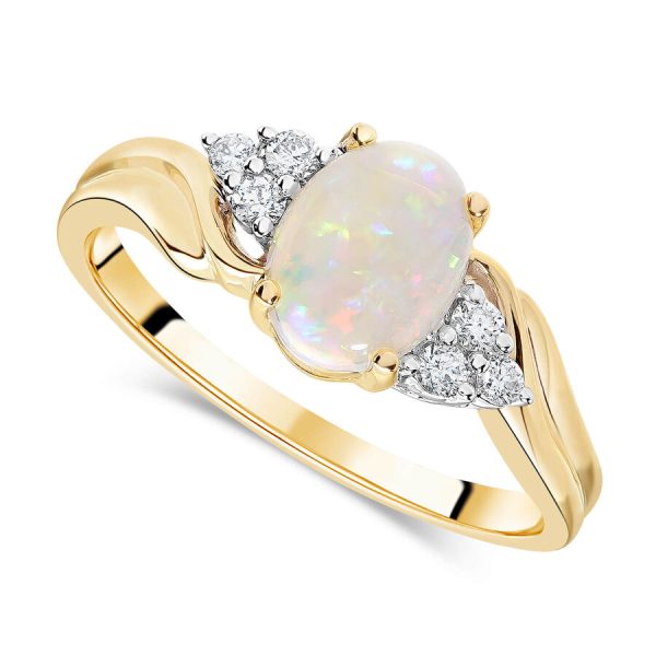 Unazë ar i verdhë 9k me 0.10ct diamant