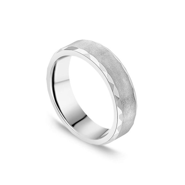 Unazë 6mm me diamant mat