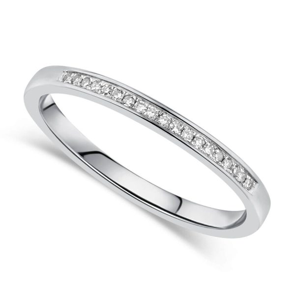 Pjesë ar i bardhë 9k me 0.04ct diamant