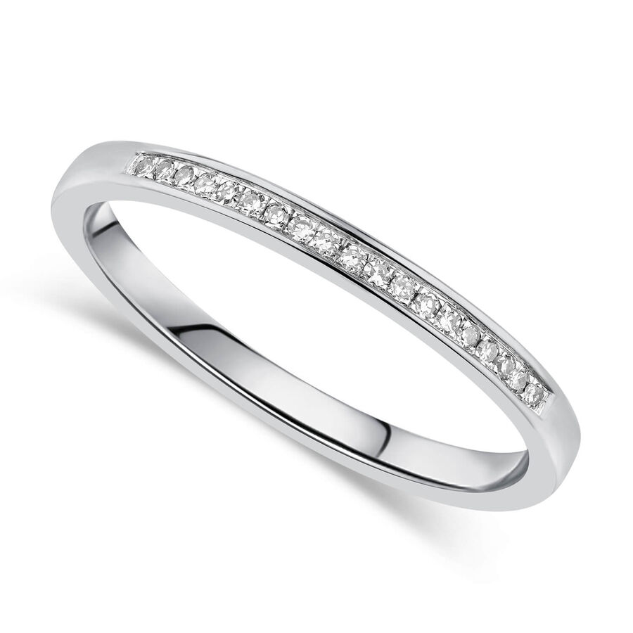 Pjesë ar i bardhë 9k me 0.04ct diamant