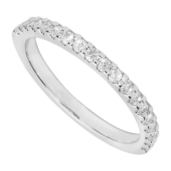 Unazë martese platin me diamant — ref. 5104
