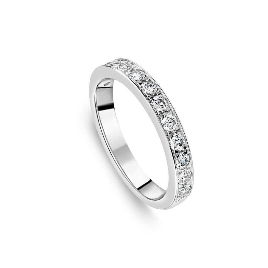 Unazë martese platin 3mm me 0.50ct diamant