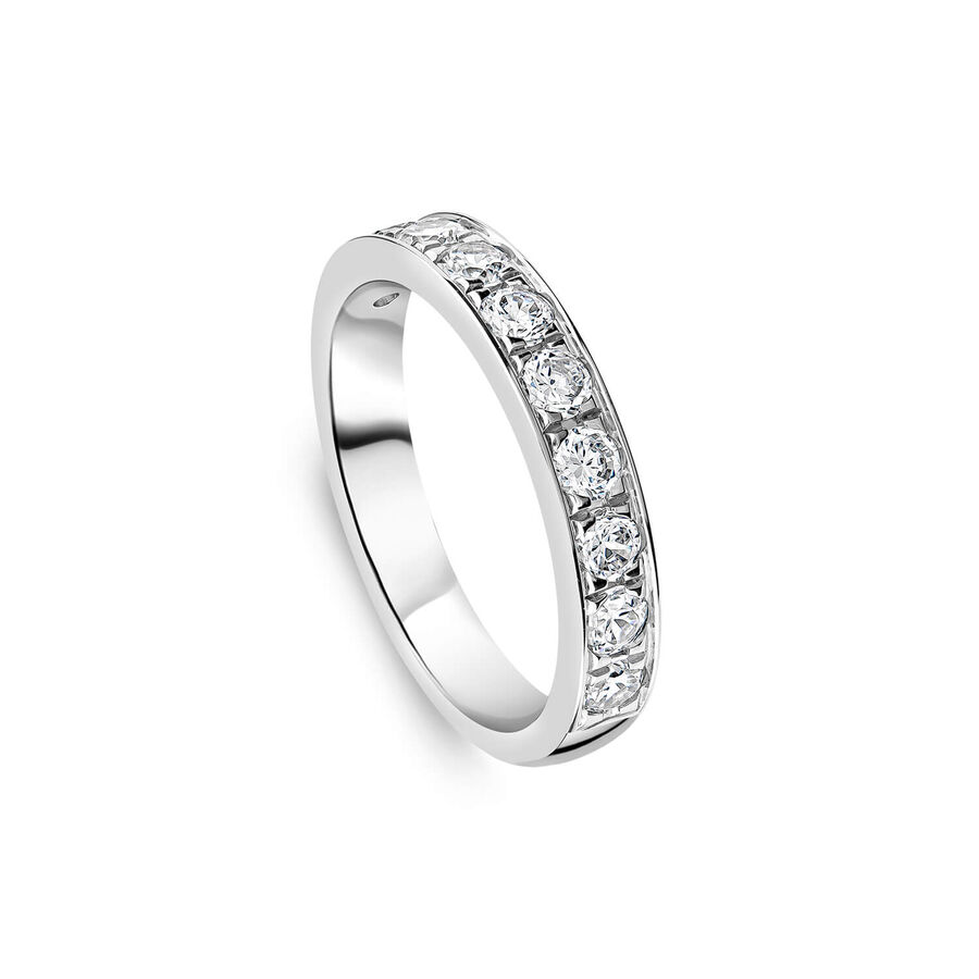 Unazë martese platin 3.5mm me 0.67ct diamant