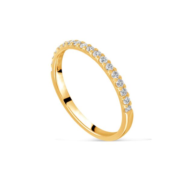 Unazë martese ar i verdhë 9k 70mm me diamant