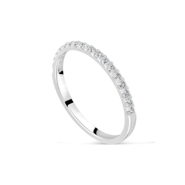 Unazë martese platin 1.7mm me 0.20ct diamant