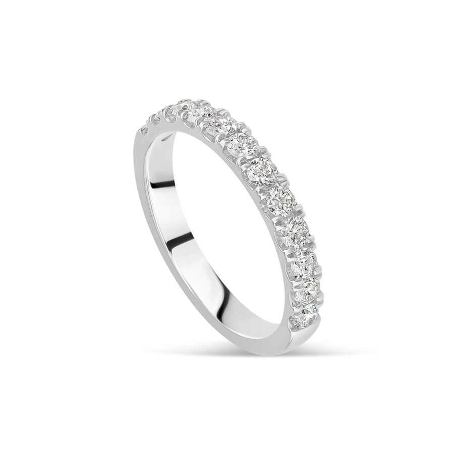 Unazë martese platin 2.5mm me 0.45ct diamant — 2.5mm