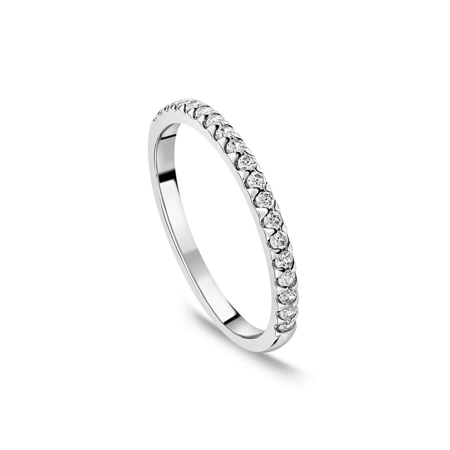 Unazë martese platin 1.7mm me 0.15ct diamant