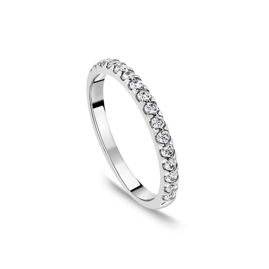 Unazë martese platin 2mm me 0.25ct diamant