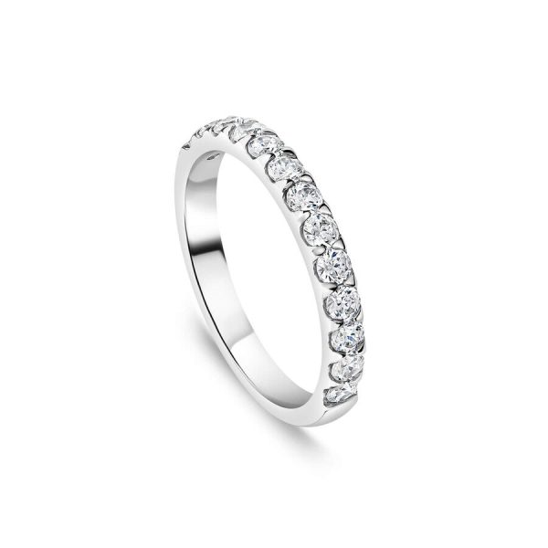 Unazë martese platin 2.5mm me 0.45ct diamant
