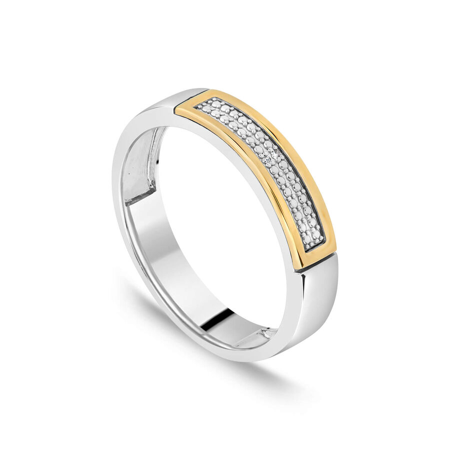 Unazë ar i verdhë 9k me 9ct diamant