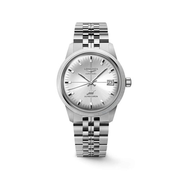 Longines orë Heritage Ultra-Chron Classic 37mm argjend