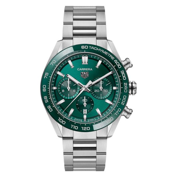 TAG Heuer orë Carrera Chronograph 44mm çelik inoks