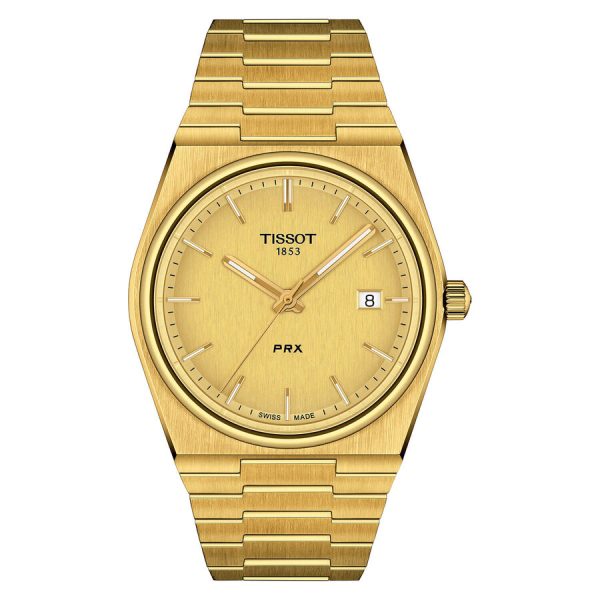 Tissot orë PRX 40mm ar i verdhë