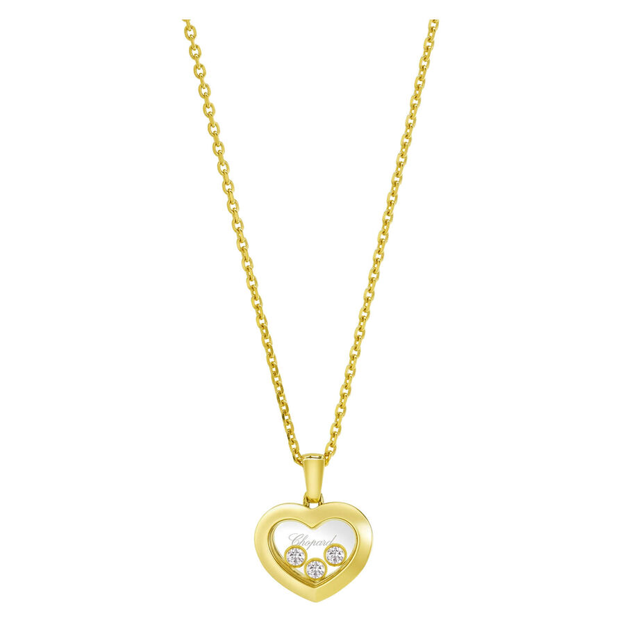 Chopard qafore Happy ar i verdhë 18k me 0.15ct diamant zemër