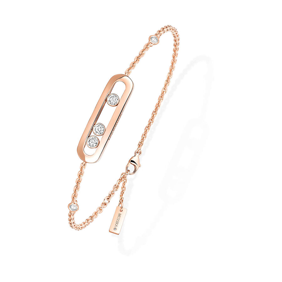 Messika byzylyk Baby Move ar rozë 10k me 0.10ct diamant