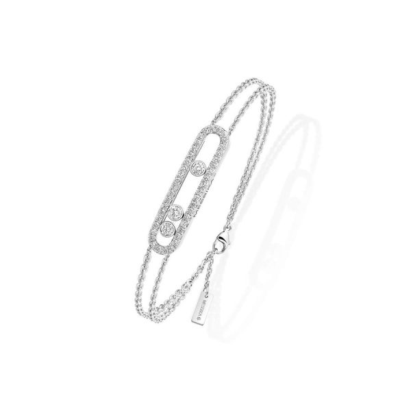 Messika byzylyk Move Classic ar i bardhë me 0.65ct diamant