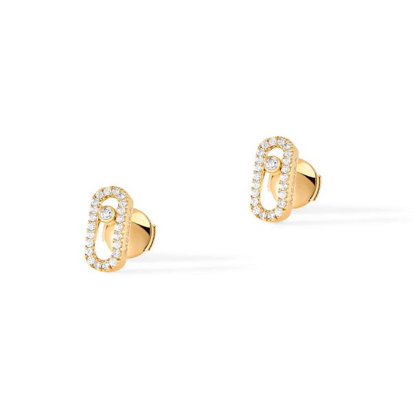 Messika vathë rrethore Move Uno ar i verdhë 18k me 0.18ct diamant