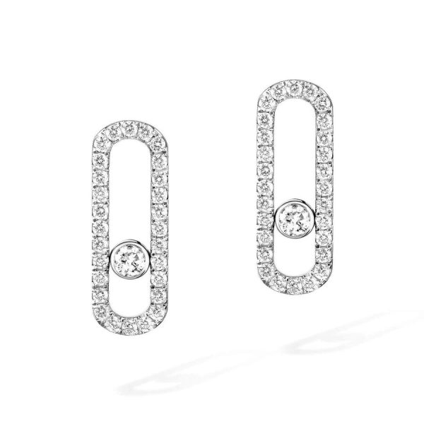 Messika vathë me kunj Move Uno ar i bardhë me 0.66ct diamant