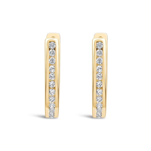 Vathë rrethore ar i bardhë 9k me 9ct diamant