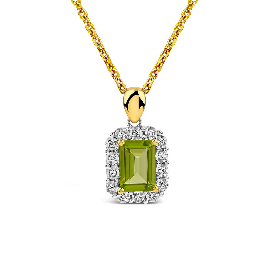 Varëse ar i verdhë 9k me 0.06ct diamant halo
