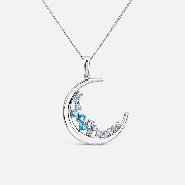 Varëse ar i bardhë 9k me diamant — E kaltër