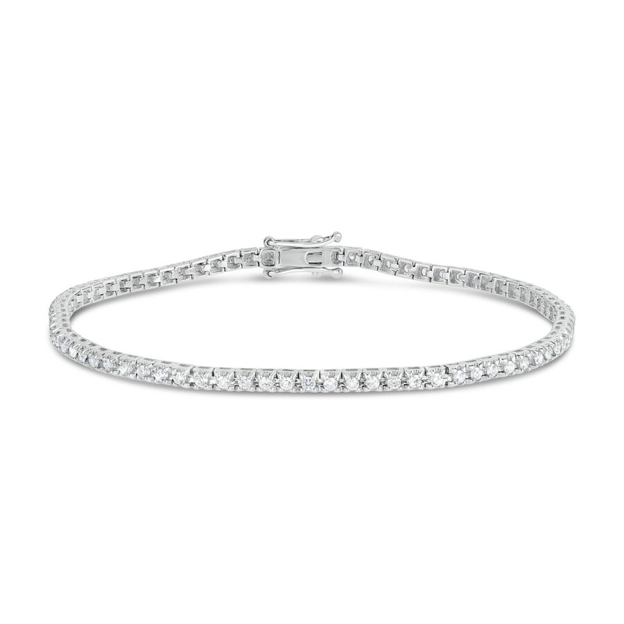 Byzylyk ar i bardhë 9k me 1.00ct diamant tenis — 1.00ct