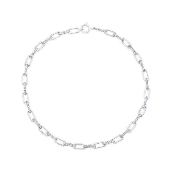 Byzylyk ar i bardhë 9k me 0.40ct diamant