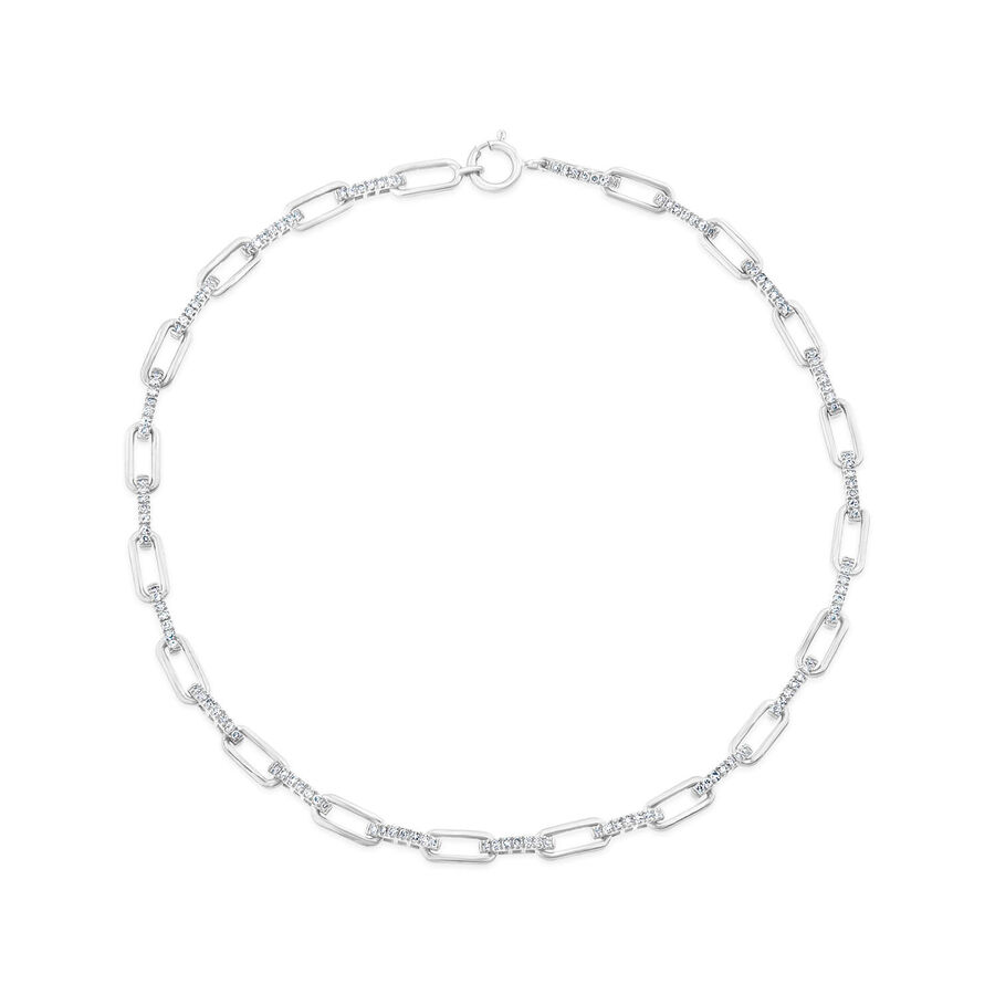 Byzylyk ar i bardhë 9k me 0.40ct diamant