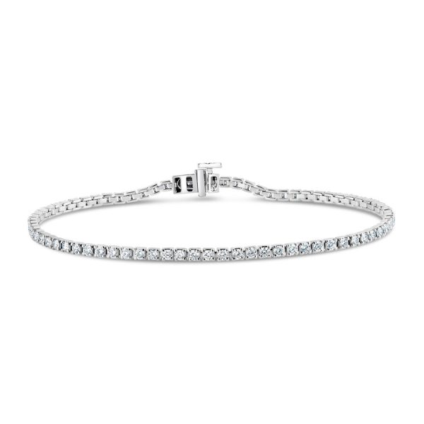 Byzylyk ar i bardhë 18k me 2.00ct diamant tenis