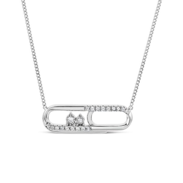 Qafore ar i bardhë 9k me 0.10ct diamant — 0.10ct