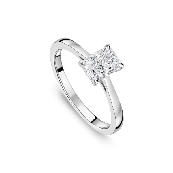 Unazë fejese ar i bardhë 18k me 1ct diamant i rritur në laborator