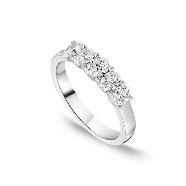 Born unazë ar i bardhë 18k me 1ct diamant i rritur në laborator