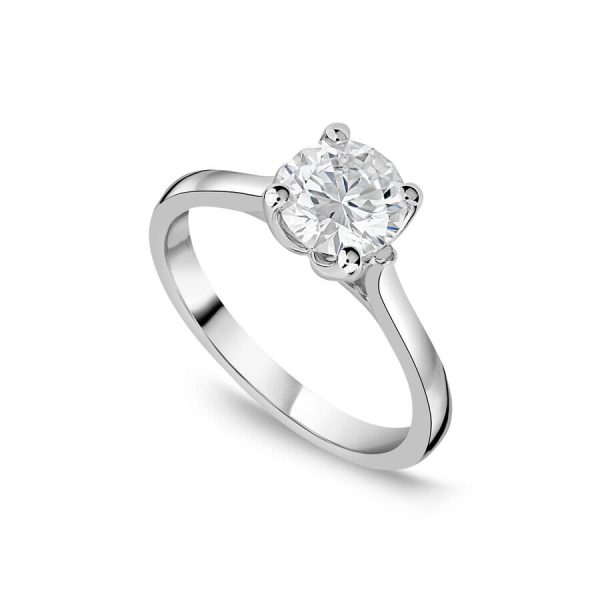 Born unazë platin me 1.20ct diamant i rritur në laborator brilliant