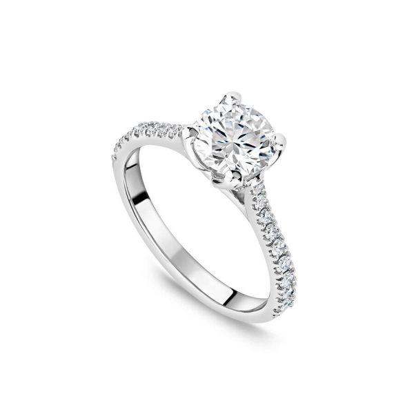 Born unazë platin me 1.20ct diamant i rritur në laborator brilliant solitaire