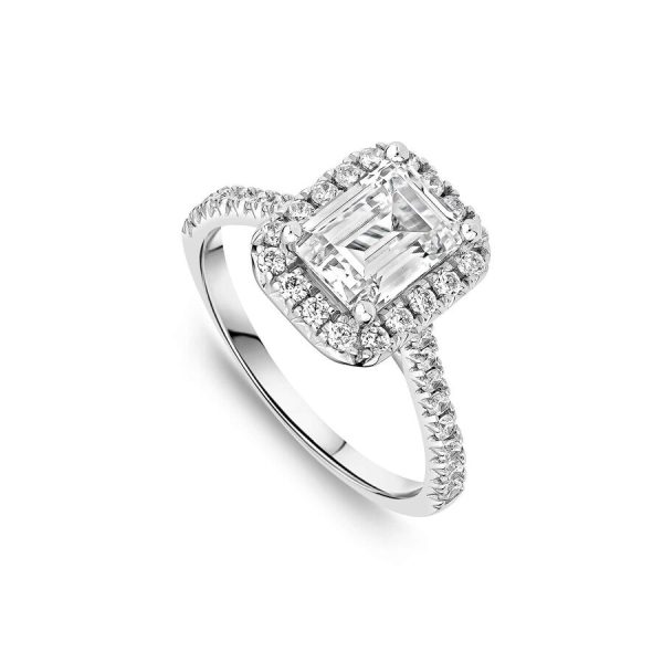 Born unazë platin me 2.13ct diamant i rritur në laborator