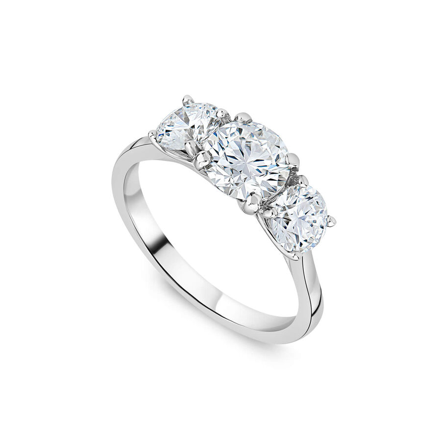 Born unazë platin me 2ct diamant brilliant