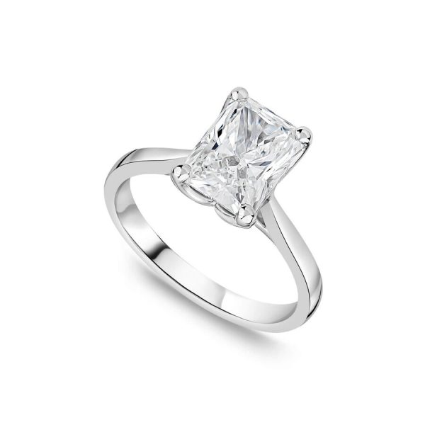 Born unazë platin me 2.27ct diamant i rritur në laborator solitaire