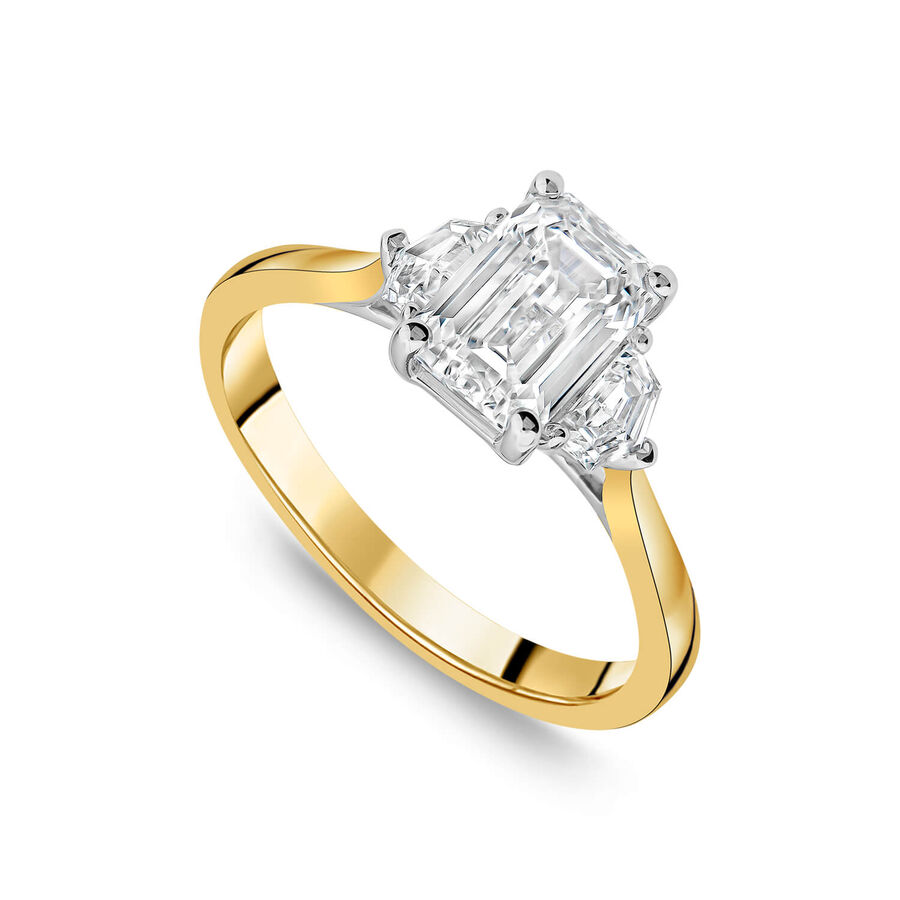 Born unazë ar i verdhë 18k me 1.78ct diamant i rritur në laborator