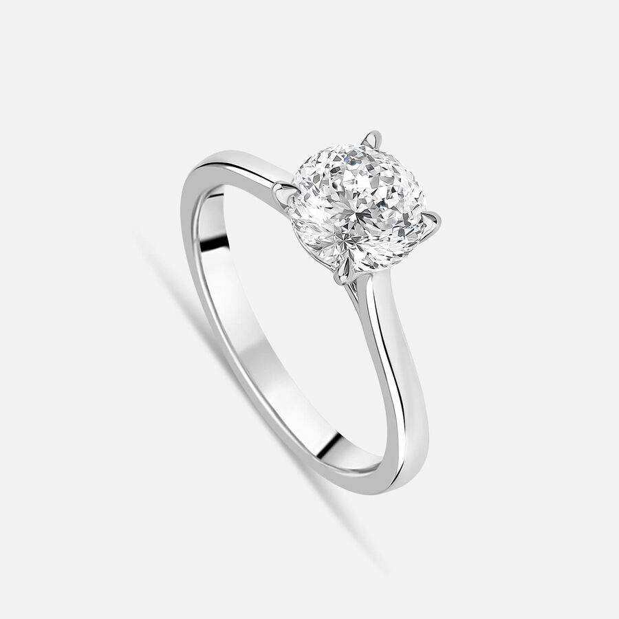 Born unazë solitaire NOVA platin me 1.50ct diamant i rritur në laborator solitaire